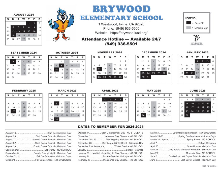 24-25 Brywood Calendar