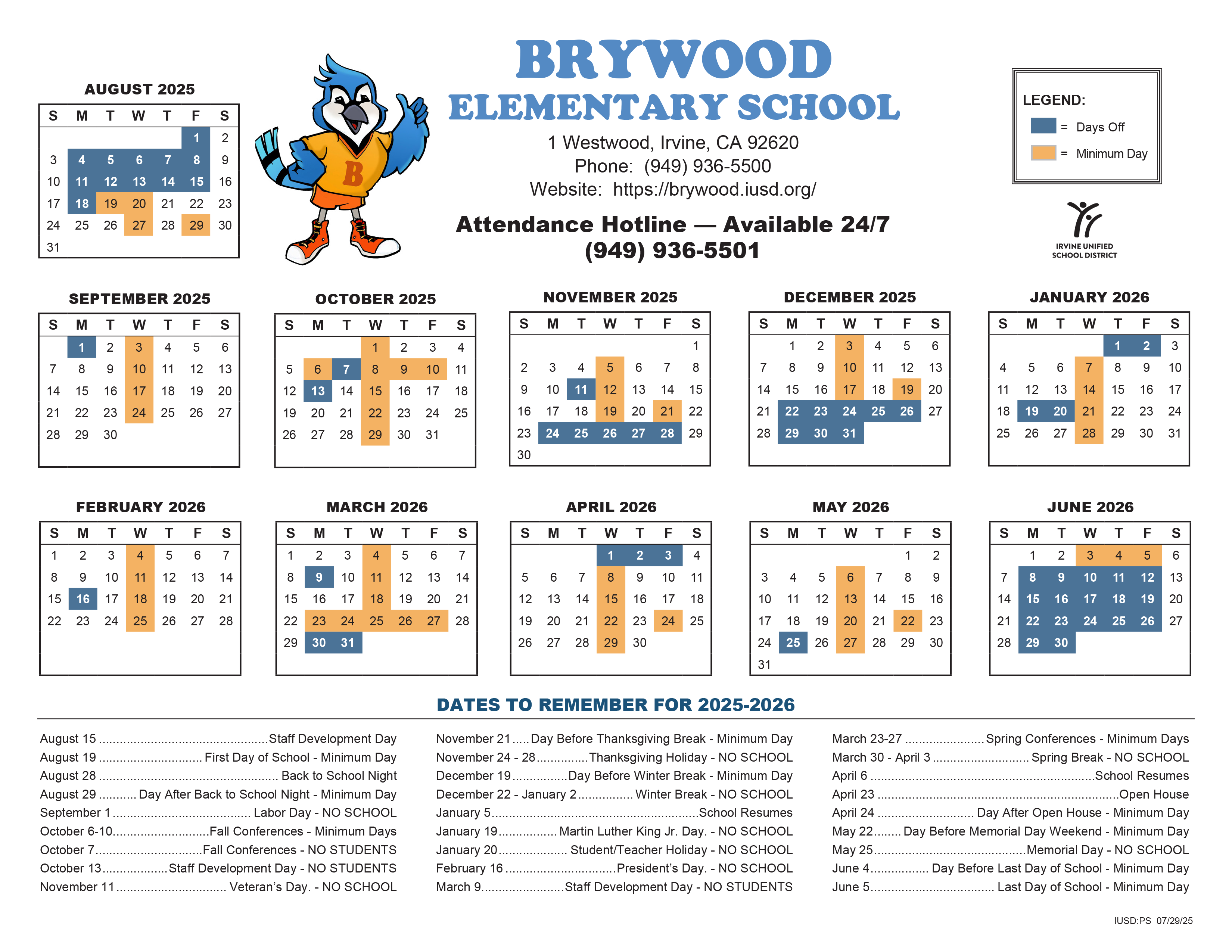 2025-2026 Calendar
